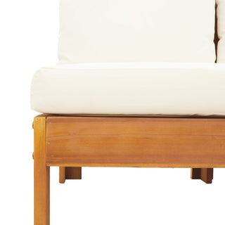 vidaXL Garden Sofa Armless with Cushions 2-Seater Solid Wood Acacia - 367625 - Sofa In Store