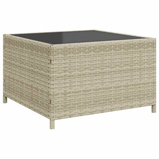 vidaXL Garden Sofa with Table and Cushions L-Shaped Light Grey Poly Rattan - 369044 - Sofa In Store