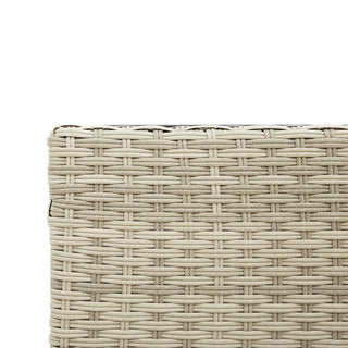vidaXL Garden Sofa with Table and Cushions L-Shaped Light Grey Poly Rattan - 369044 - Sofa In Store