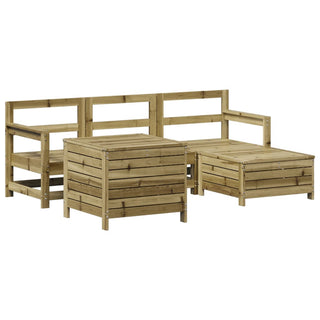 vidaXL 5 Piece Garden Sofa Set Impregnated Wood Pine - 3250499 - Sofa In Store