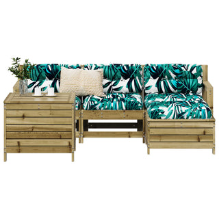 vidaXL 5 Piece Garden Sofa Set Impregnated Wood Pine - 3250499 - Sofa In Store