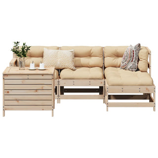vidaXL 5 Piece Garden Sofa Set Solid Wood Pine - 3250500 - Sofa In Store