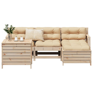 vidaXL 5 Piece Garden Sofa Set Solid Wood Pine - 3250504 - Sofa In Store
