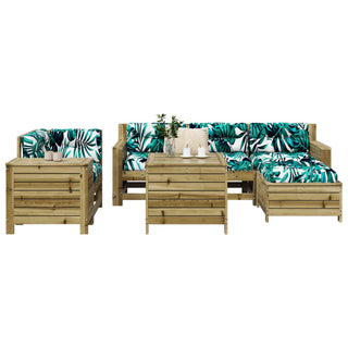 vidaXL 7 Piece Garden Sofa Set Impregnated Wood Pine - 3250511 - Sofa In Store