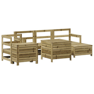 vidaXL 7 Piece Garden Sofa Set Impregnated Wood Pine - 3250515 - Sofa In Store