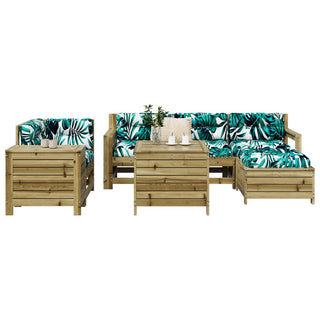 vidaXL 7 Piece Garden Sofa Set Impregnated Wood Pine - 3250519 - Sofa In Store