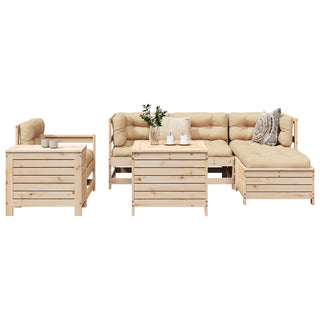 vidaXL 7 Piece Garden Sofa Set Solid Wood Pine - 3250528 - Sofa In Store