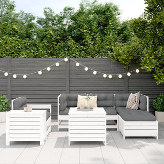 vidaXL 7 Piece Garden Sofa Set White Solid Wood Pine - 3250529 - Sofa In Store