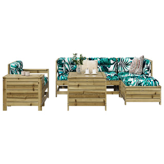 vidaXL 7 Piece Garden Sofa Set Impregnated Wood Pine - 3250531 - Sofa In Store