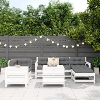 vidaXL 7 Piece Garden Sofa Set White Solid Wood Pine - 3250545 - Sofa In Store