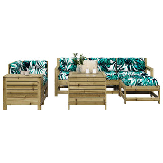 vidaXL 7 Piece Garden Sofa Set Impregnated Wood Pine - 3250547 - Sofa In Store