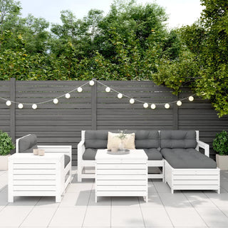 vidaXL 7 Piece Garden Sofa Set White Solid Wood Pine - 3250549 - Sofa In Store