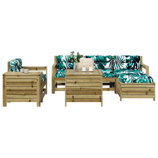 vidaXL 7 Piece Garden Sofa Set Impregnated Wood Pine - 3250555 - Sofa In Store
