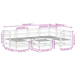 vidaXL 8 Piece Garden Sofa Set Solid Wood Pine - 3250556 - Sofa In Store