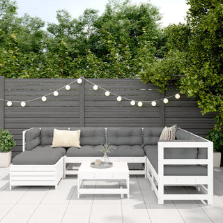 vidaXL 8 Piece Garden Sofa Set White Solid Wood Pine - 3250557 - Sofa In Store