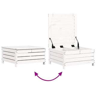 vidaXL 8 Piece Garden Sofa Set White Solid Wood Pine - 3250597 - Sofa In Store