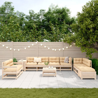 vidaXL 11 Piece Garden Sofa Set Solid Wood Pine - 3250628 - Sofa In Store