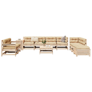 vidaXL 11 Piece Garden Sofa Set Solid Wood Pine - 3250628 - Sofa In Store