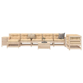 vidaXL 10 Piece Garden Sofa Set Solid Wood Pine - 3250640 - Sofa In Store