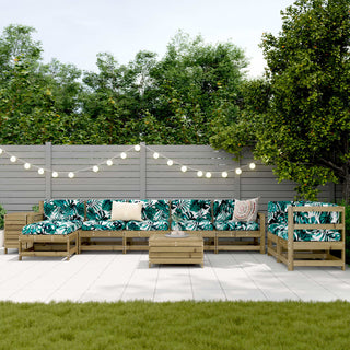 vidaXL 10 Piece Garden Sofa Set Impregnated Wood Pine - 3250643 - Sofa In Store