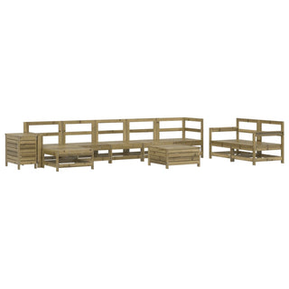 vidaXL 10 Piece Garden Sofa Set Impregnated Wood Pine - 3250651 - Sofa In Store