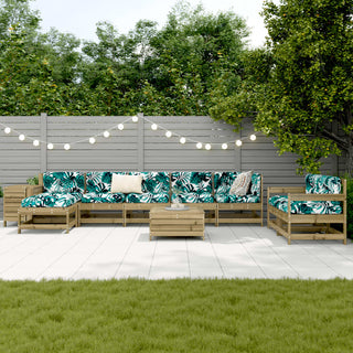 vidaXL 10 Piece Garden Sofa Set Impregnated Wood Pine - 3250651 - Sofa In Store