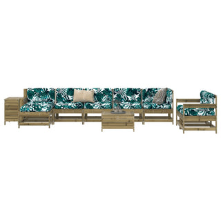 vidaXL 10 Piece Garden Sofa Set Impregnated Wood Pine - 3250651 - Sofa In Store