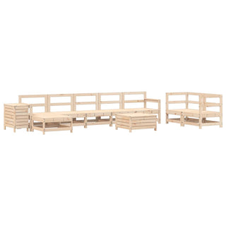 vidaXL 10 Piece Garden Sofa Set Solid Wood Pine - 3250652 - Sofa In Store