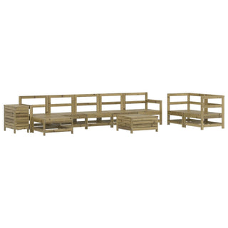 vidaXL 10 Piece Garden Sofa Set Impregnated Wood Pine - 3250655 - Sofa In Store