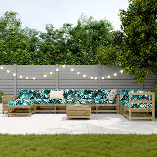 vidaXL 10 Piece Garden Sofa Set Impregnated Wood Pine - 3250655 - Sofa In Store