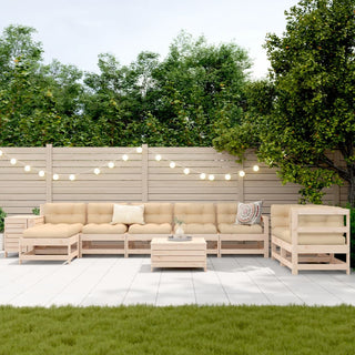 vidaXL 10 Piece Garden Sofa Set Solid Wood Pine - 3250664 - Sofa In Store