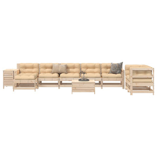vidaXL 10 Piece Garden Sofa Set Solid Wood Pine - 3250664 - Sofa In Store