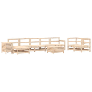 vidaXL 10 Piece Garden Sofa Set Solid Wood Pine - 3250668 - Sofa In Store