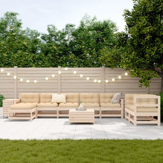 vidaXL 10 Piece Garden Sofa Set Solid Wood Pine - 3250668 - Sofa In Store