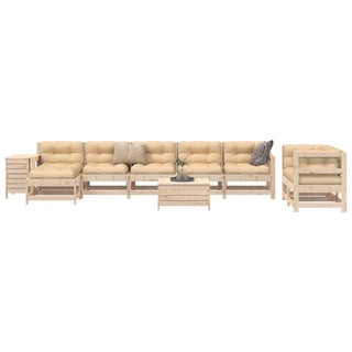 vidaXL 10 Piece Garden Sofa Set Solid Wood Pine - 3250668 - Sofa In Store