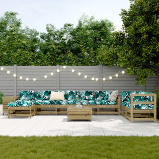 vidaXL 10 Piece Garden Sofa Set Impregnated Wood Pine - 3250671 - Sofa In Store