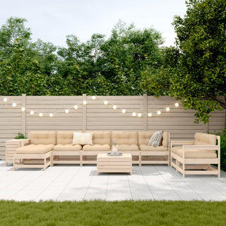 vidaXL 10 Piece Garden Sofa Set Solid Wood Pine - 3250672 - Sofa In Store