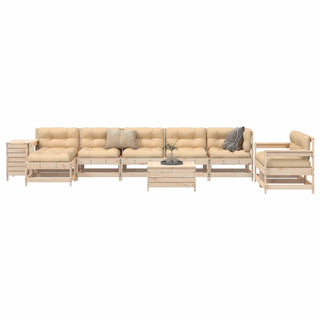 vidaXL 10 Piece Garden Sofa Set Solid Wood Pine - 3250672 - Sofa In Store
