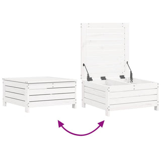 vidaXL 10 Piece Garden Sofa Set White Solid Wood Pine - 3250677 - Sofa In Store
