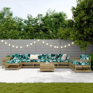 vidaXL 10 Piece Garden Sofa Set Impregnated Wood Pine - 3250679 - Sofa In Store