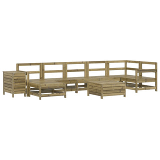 vidaXL 9 Piece Garden Sofa Set Impregnated Wood Pine - 3250695 - Sofa In Store