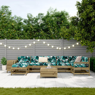 vidaXL 9 Piece Garden Sofa Set Impregnated Wood Pine - 3250695 - Sofa In Store