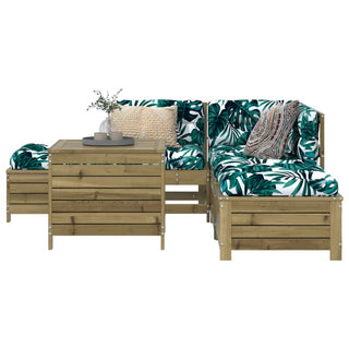 vidaXL 6 Piece Garden Sofa Set Impregnated Wood Pine - 3250699 - Sofa In Store