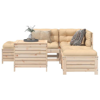 vidaXL 6 Piece Garden Sofa Set Solid Wood Pine - 3250704 - Sofa In Store