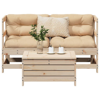 vidaXL 3 Piece Garden Sofa Set Solid Wood Pine - 3250752 - Sofa In Store