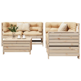 vidaXL 5 Piece Garden Sofa Set Solid Wood Pine - 3250812 - Sofa In Store
