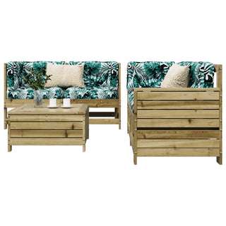 vidaXL 5 Piece Garden Sofa Set Impregnated Wood Pine - 3250815 - Sofa In Store