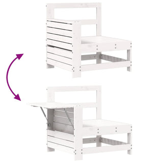vidaXL 5 Piece Garden Sofa Set White Solid Wood Pine - 3250829 - Sofa In Store