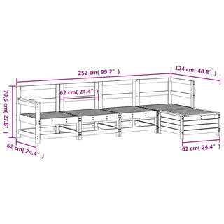 vidaXL 5 Piece Garden Sofa Set Impregnated Wood Pine - 3250847 - Sofa In Store