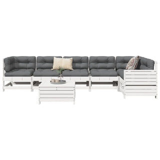 vidaXL 7 Piece Garden Sofa Set White Solid Wood Pine - 3250873 - Sofa In Store
